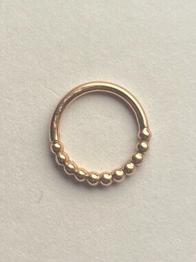BVLA 14k rose gold Oaktier 16g 12mm seam ring